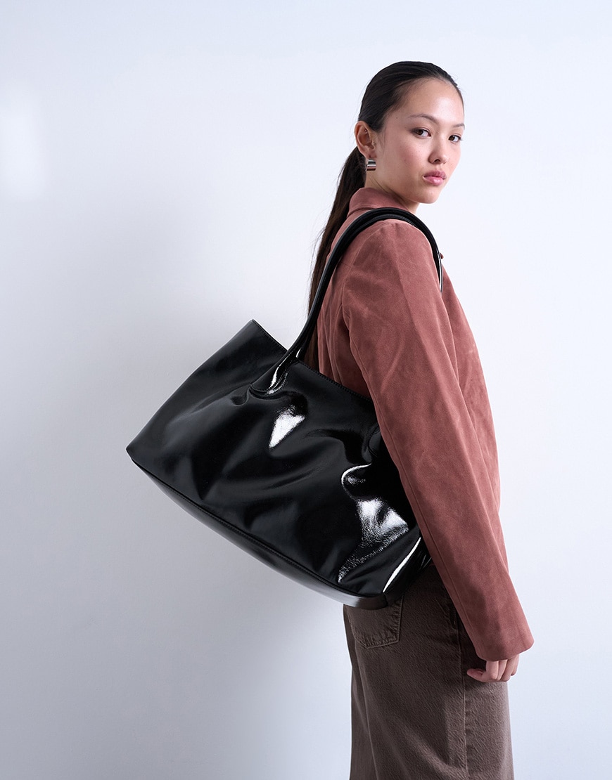 Topshop Toby tubler handle tote bag in black | ASOS Style Feed