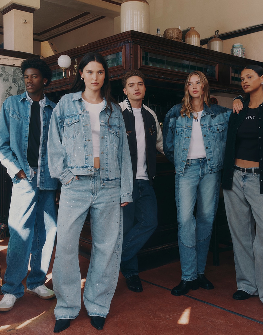 Men and women wearing Levi's baggy denim | ASOS Style Feed