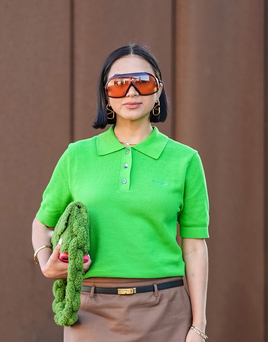 Woman wearing aviator sunglasses | ASOS Style Feed