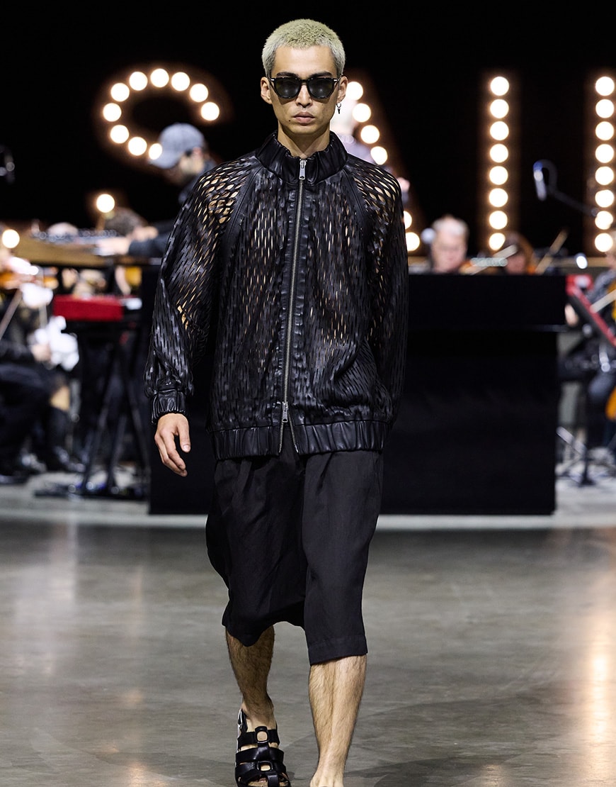 Man wearing AllSaints Lattice leather jacket | ASOS Style Feed
