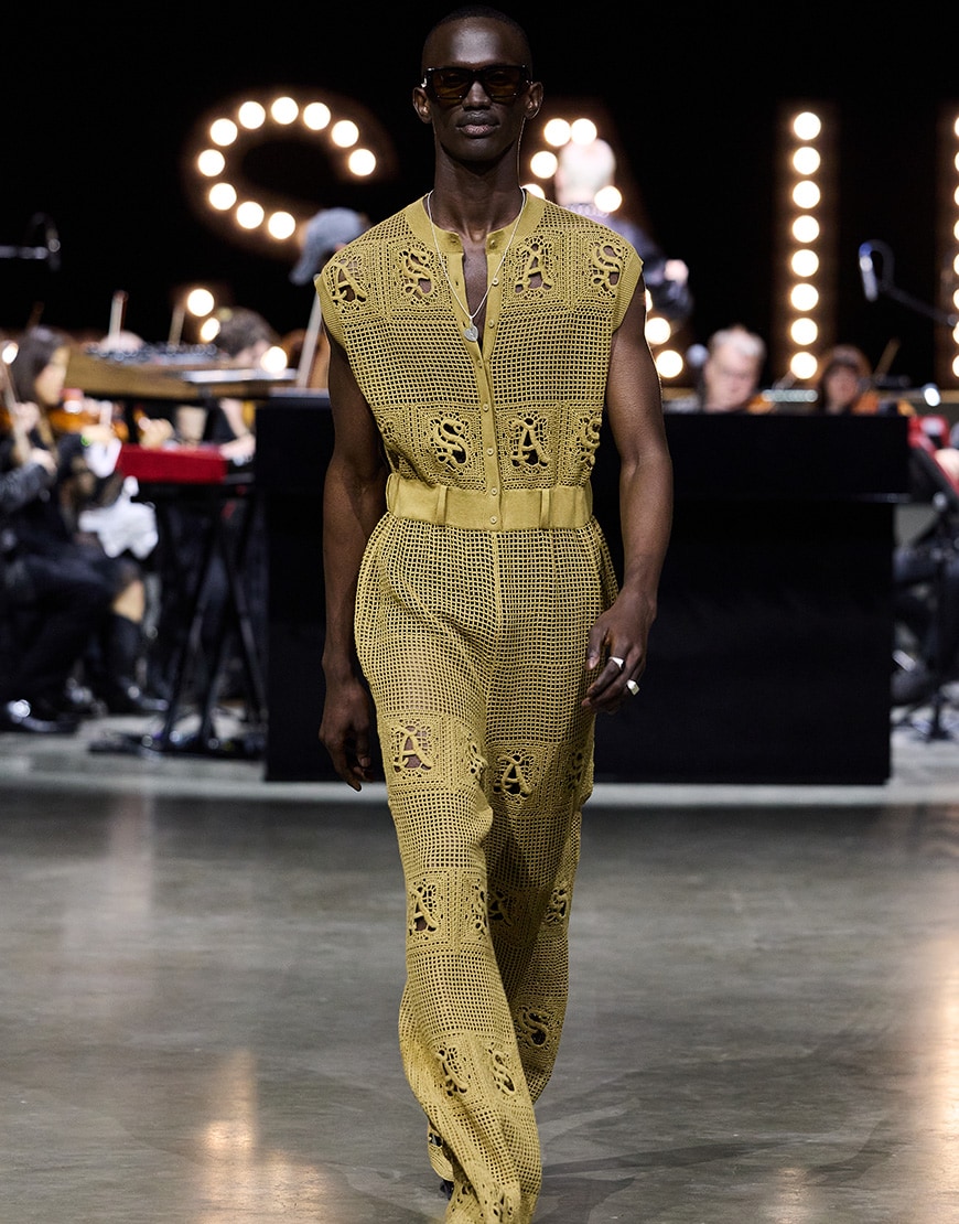 Man wearing AllSaints crochet jumpsuit | ASOS Style Feed