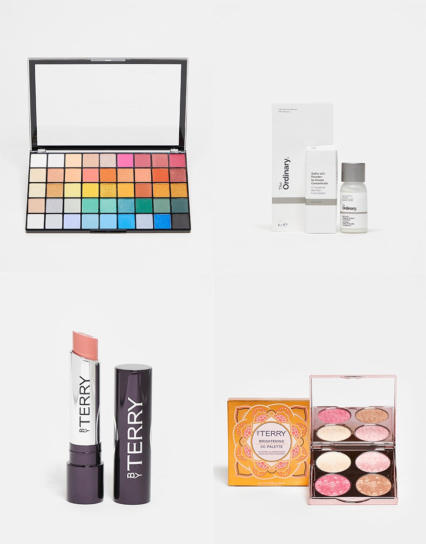Collage of ASOS makeup