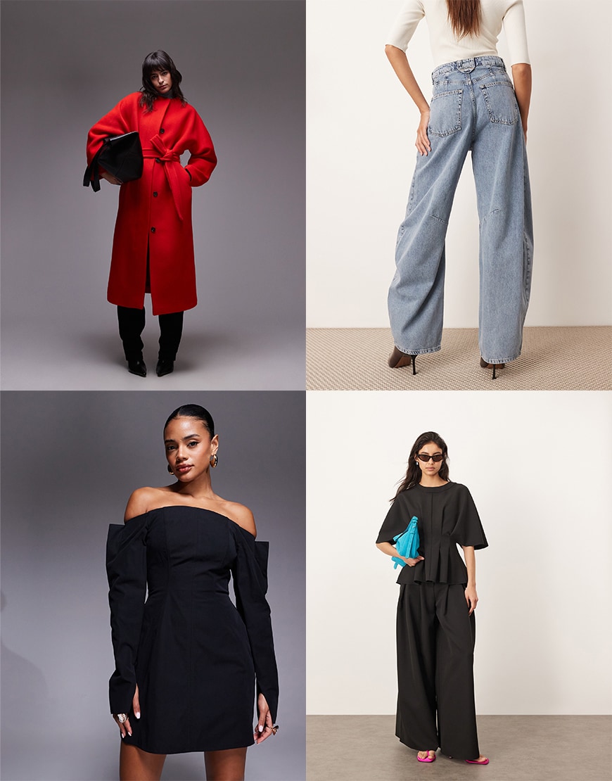 Collage of ASOS clothing
