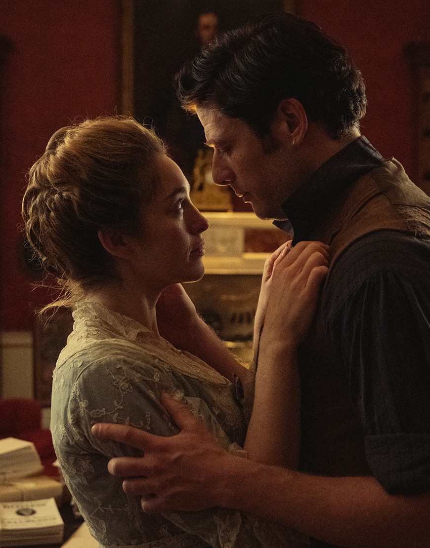 Danielle Galligan as Lady Olivia and James Norton as Sean Rafferty in Netflix's House of Guinness | ASOS Style Feed