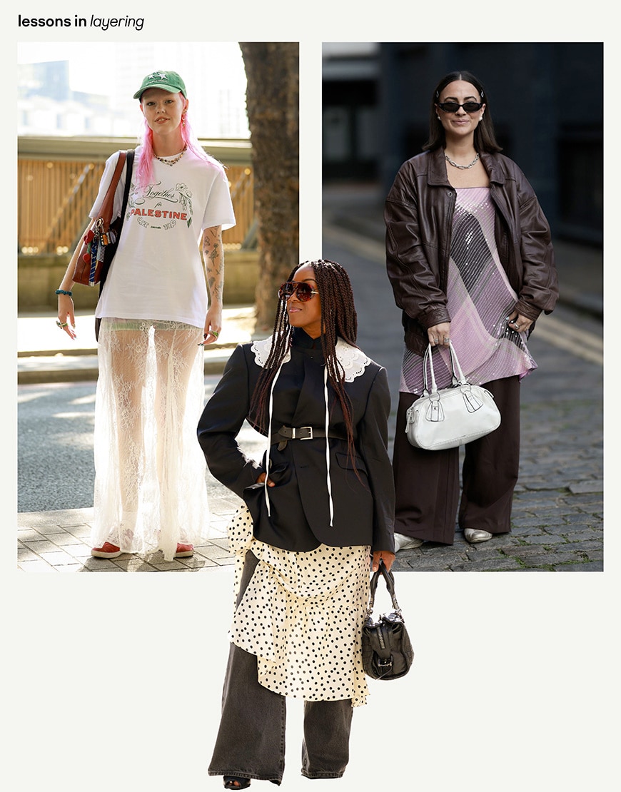 Collage of women wearing sheer skirts | ASOS Style Feed