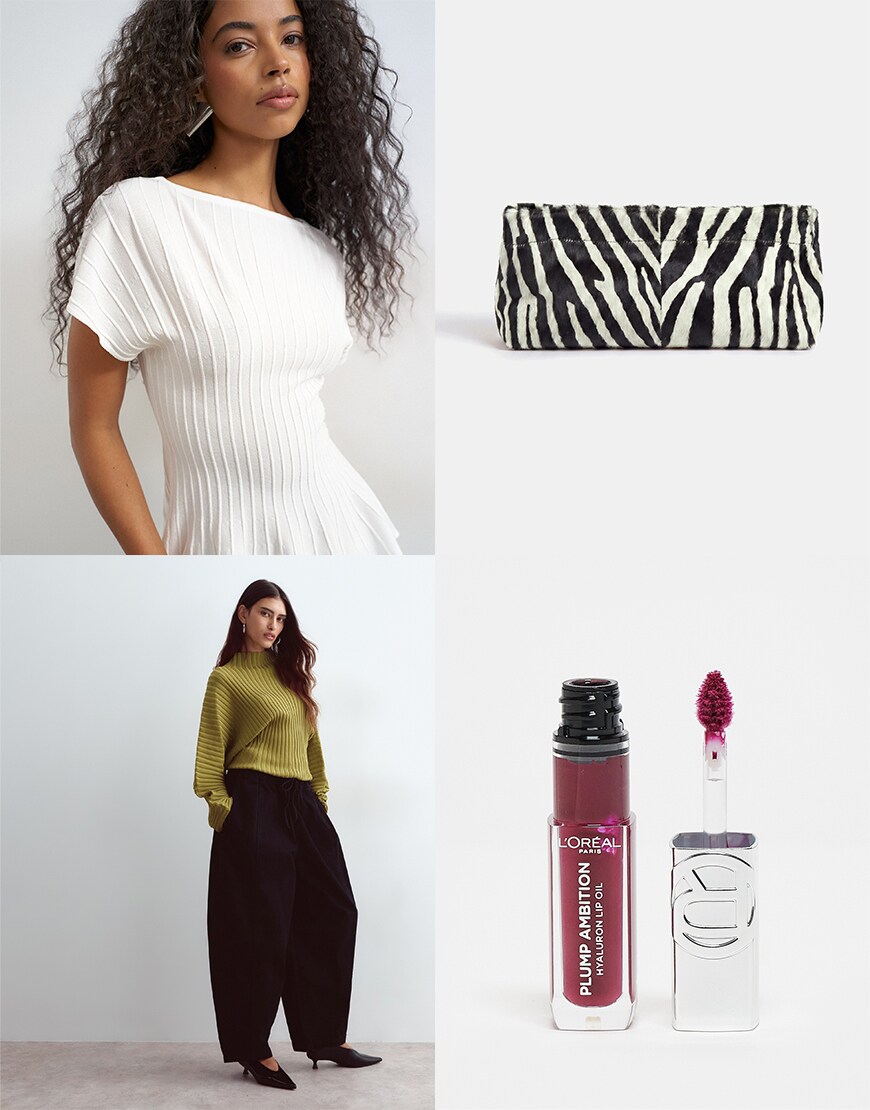Berry boots outfit collage| ASOS Style Feed