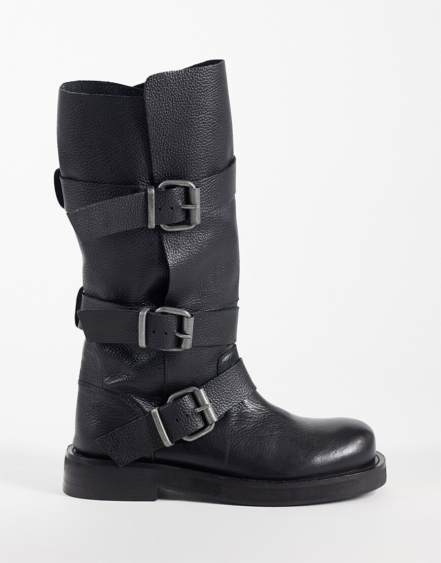 Knee high moto boots| ASOS Style Feed