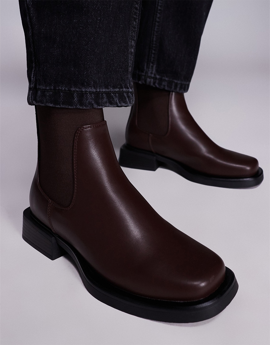 Burgundy Chelsea boots