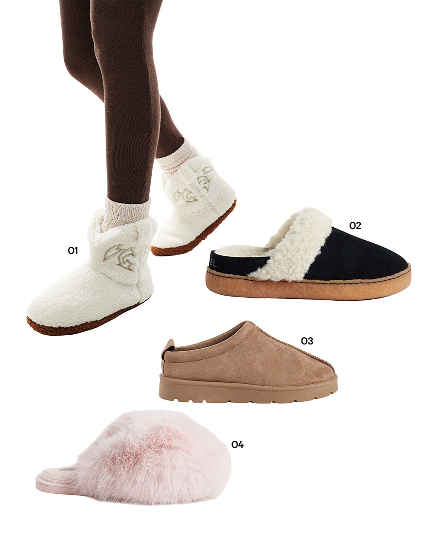 Collage of slippers from ASOS