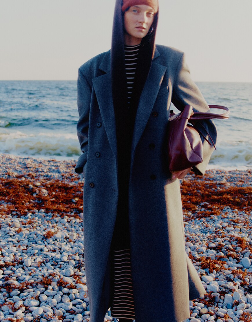 Woman wearing and Other Stories tailored coat| ASOS Style Feed