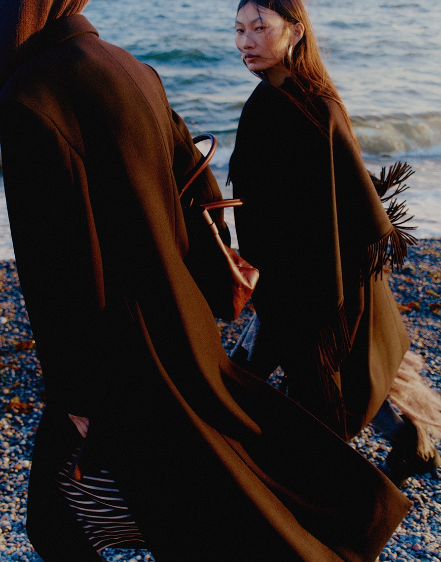 Woman wearing and Other Stories tailored coat | ASOS Style Feed