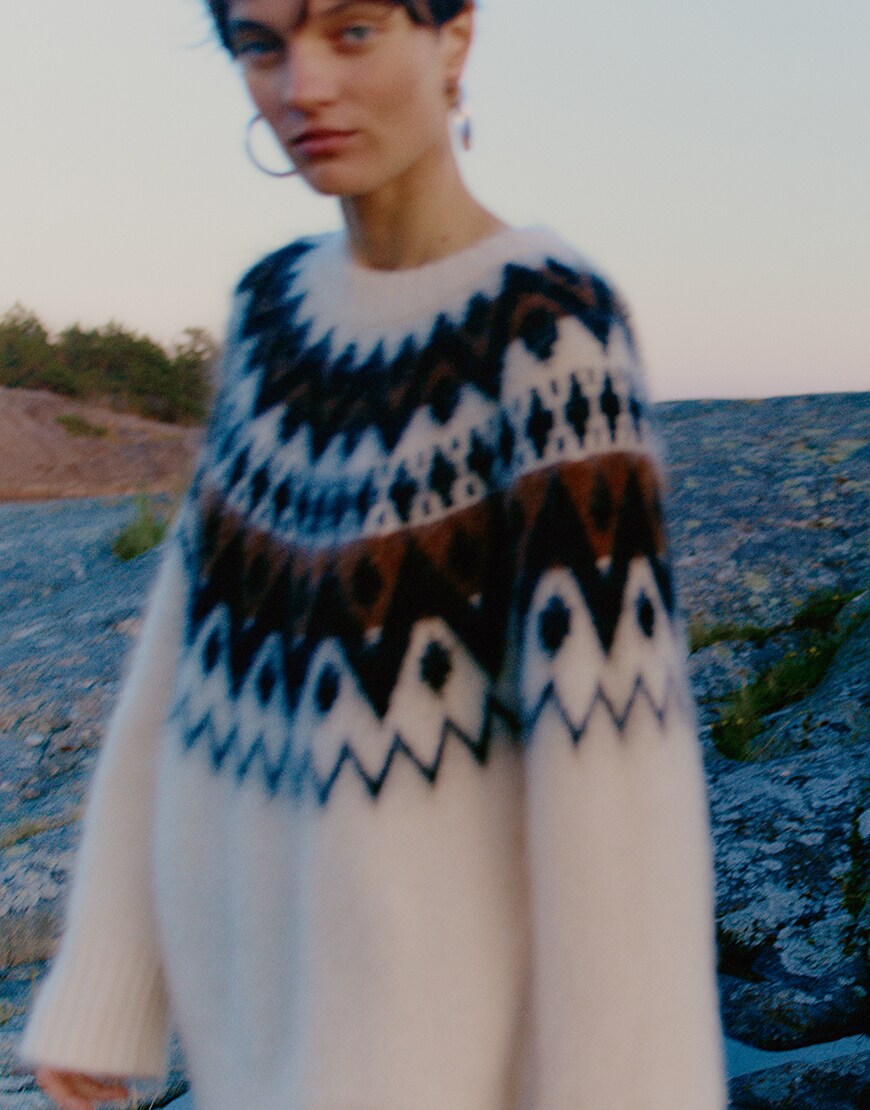 Woman wearing and Other Stories knitted jumper | ASOS Style Feed