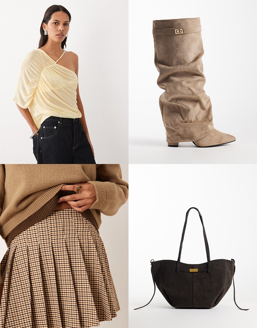 Collage of boots with skirt | ASOS