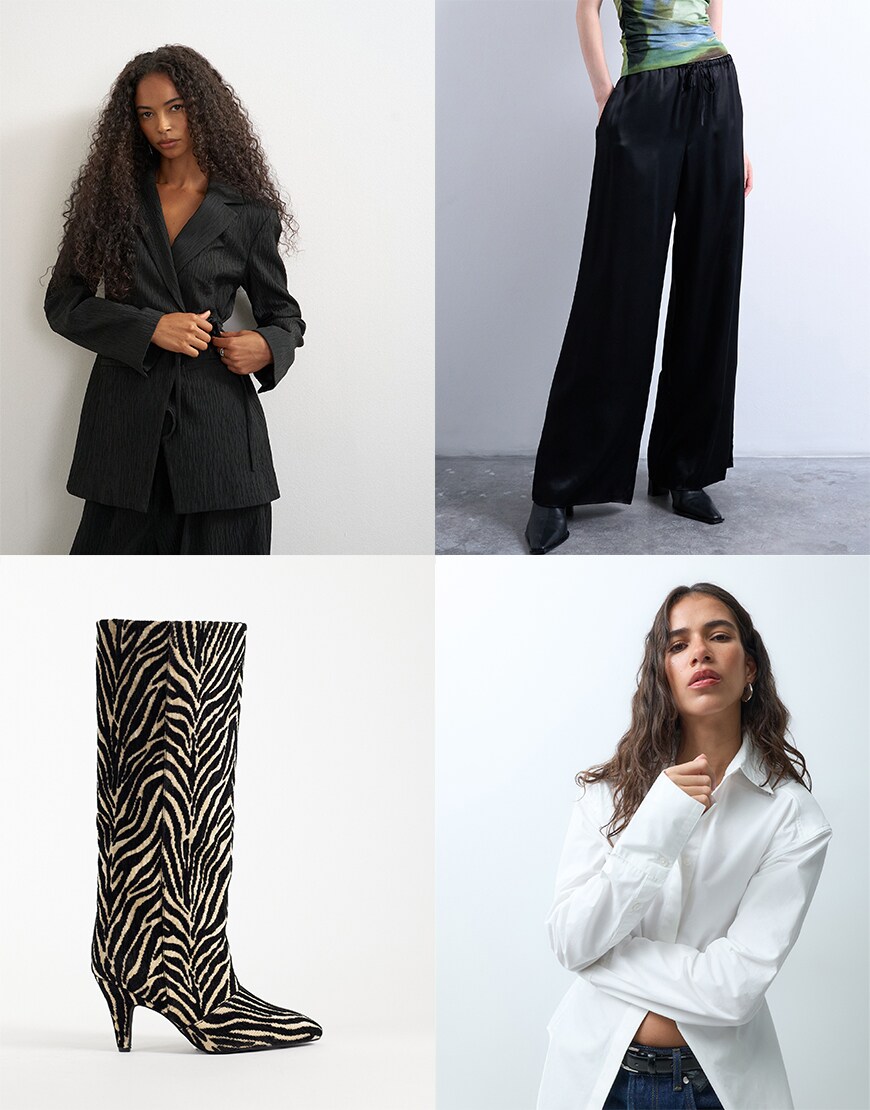 Collage of boots with tailoring | ASOS