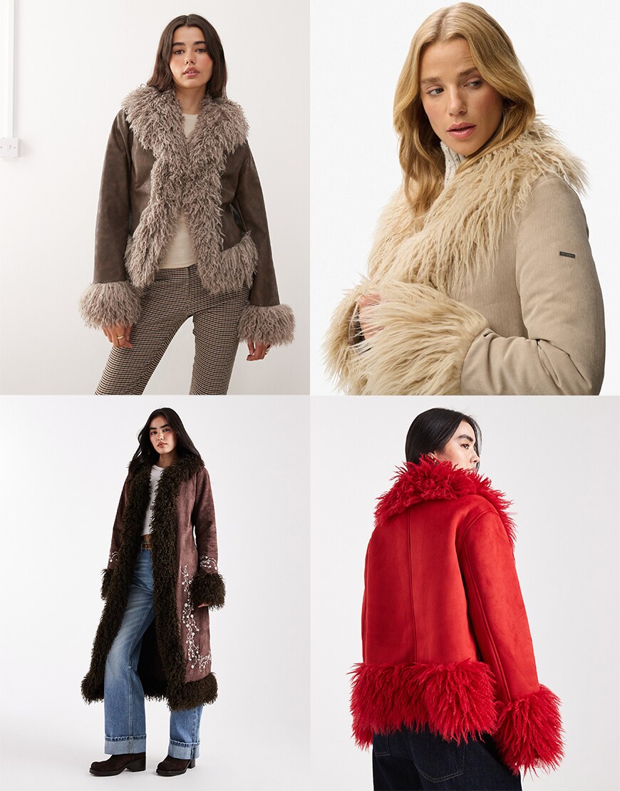 Collage of Afghan coats