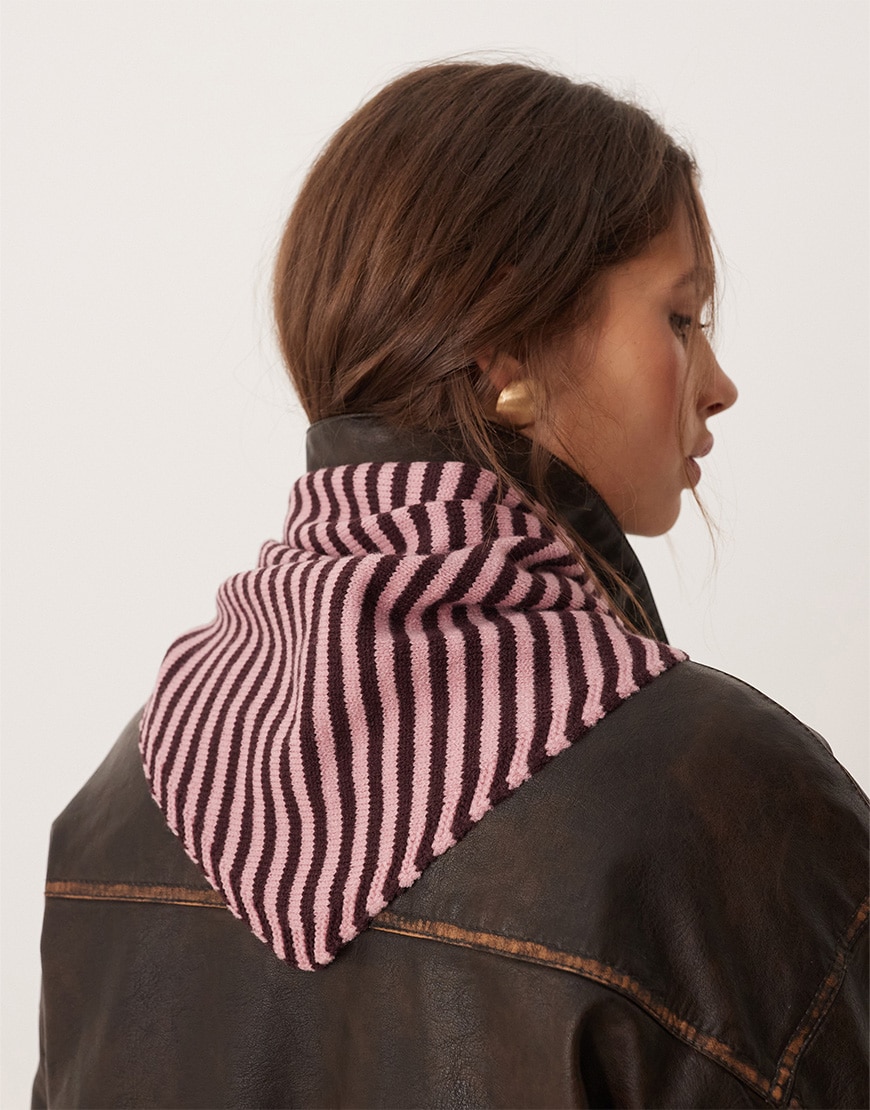 Woman wearing scarf over coat | ASOS Style Feed