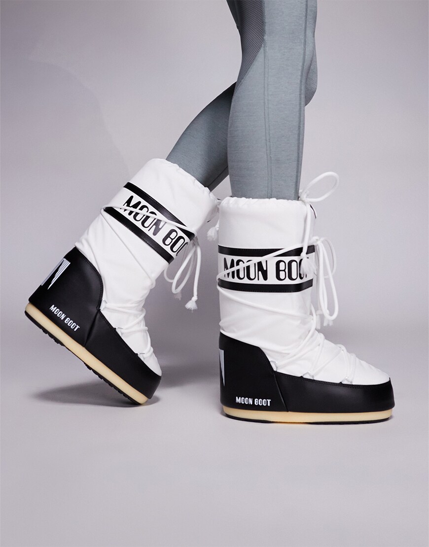 Woman wearing moon boots