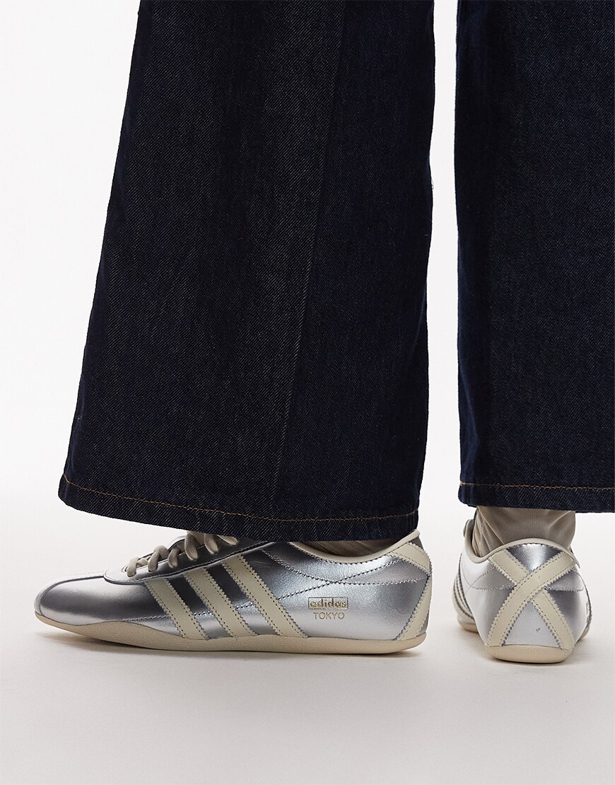 Silver adidas Tokyo trainers