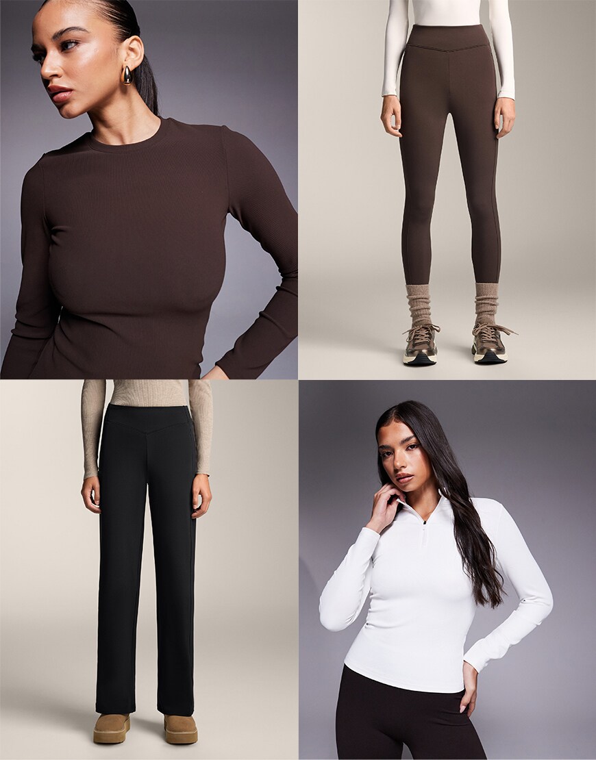 Collage of ASOS activewear