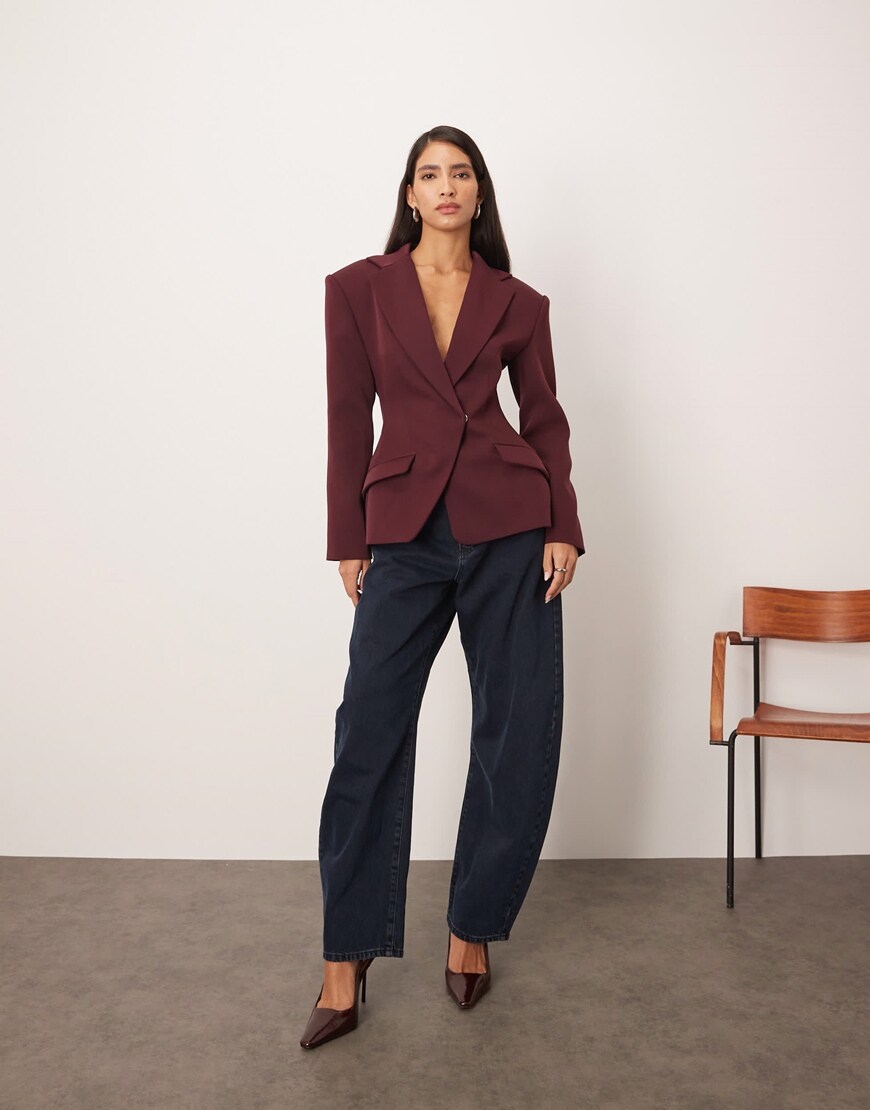 ARRANGE Burgundy Blazer
