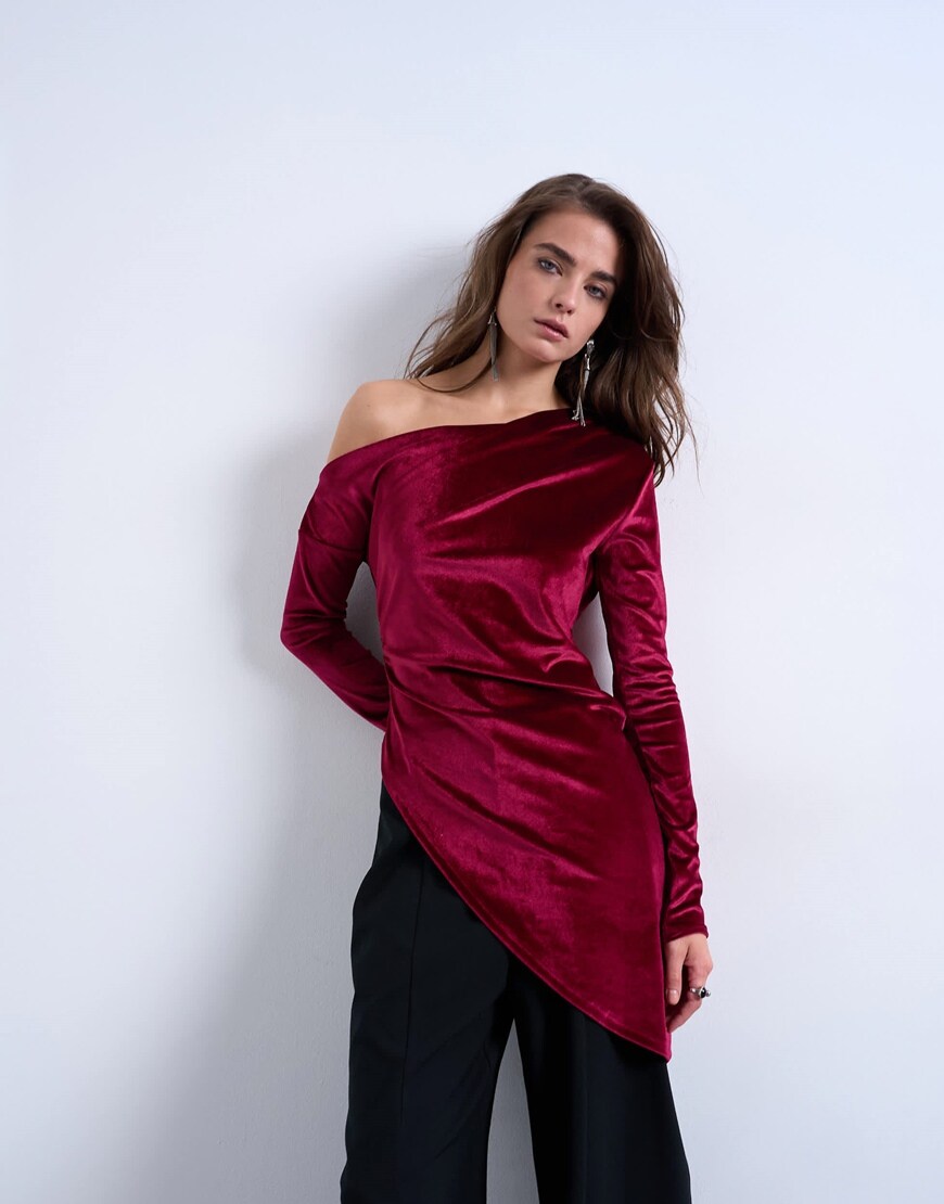 Long Sleeve Velvet Top