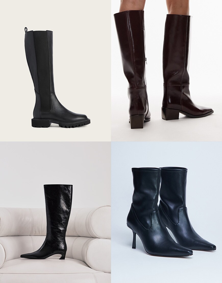 Collage of woman wearing ASOS boots | ASOS Style Feed