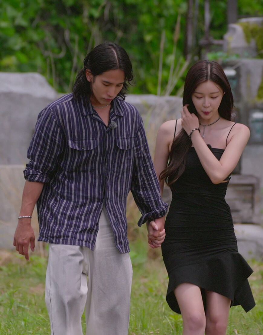 Man and woman holding hands