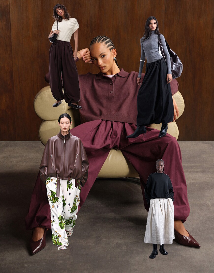 Collage of women wearing bubble hem fashion | ASOS Style Feed