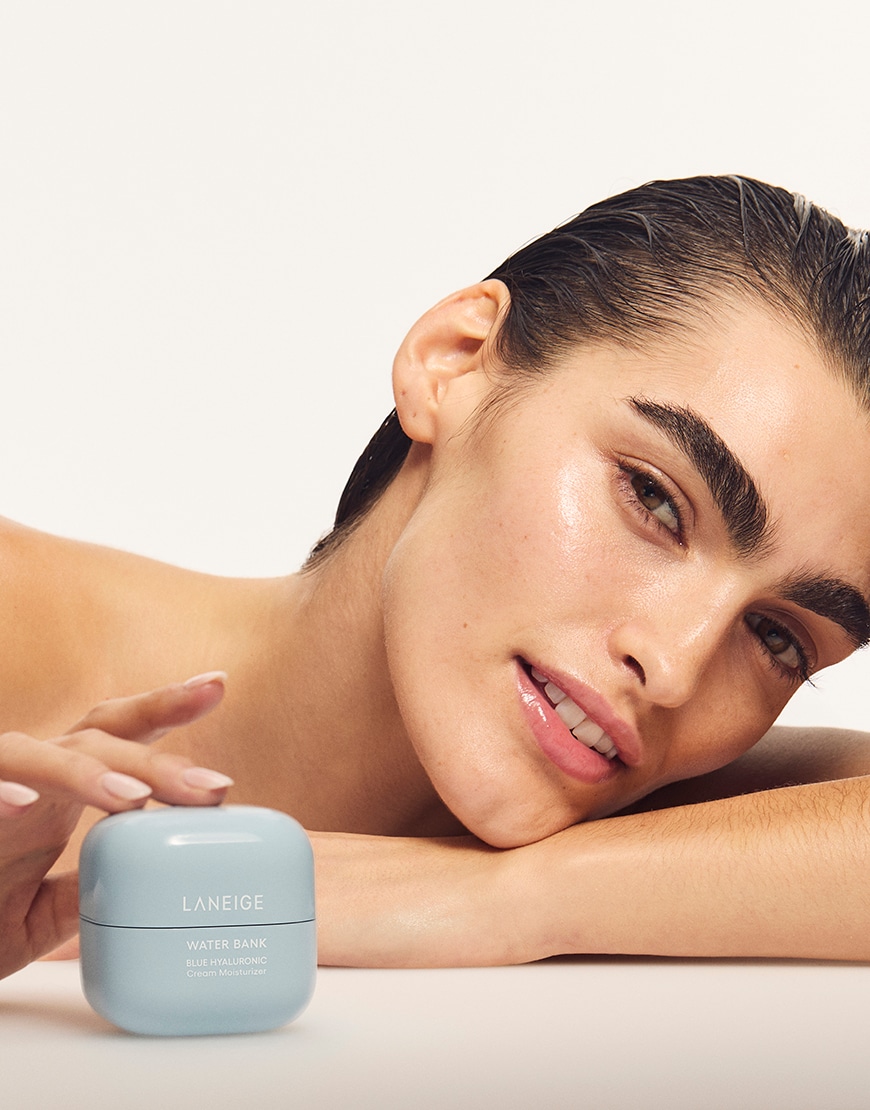 Model wearing Laniege moisturiser | ASOS Style Feed