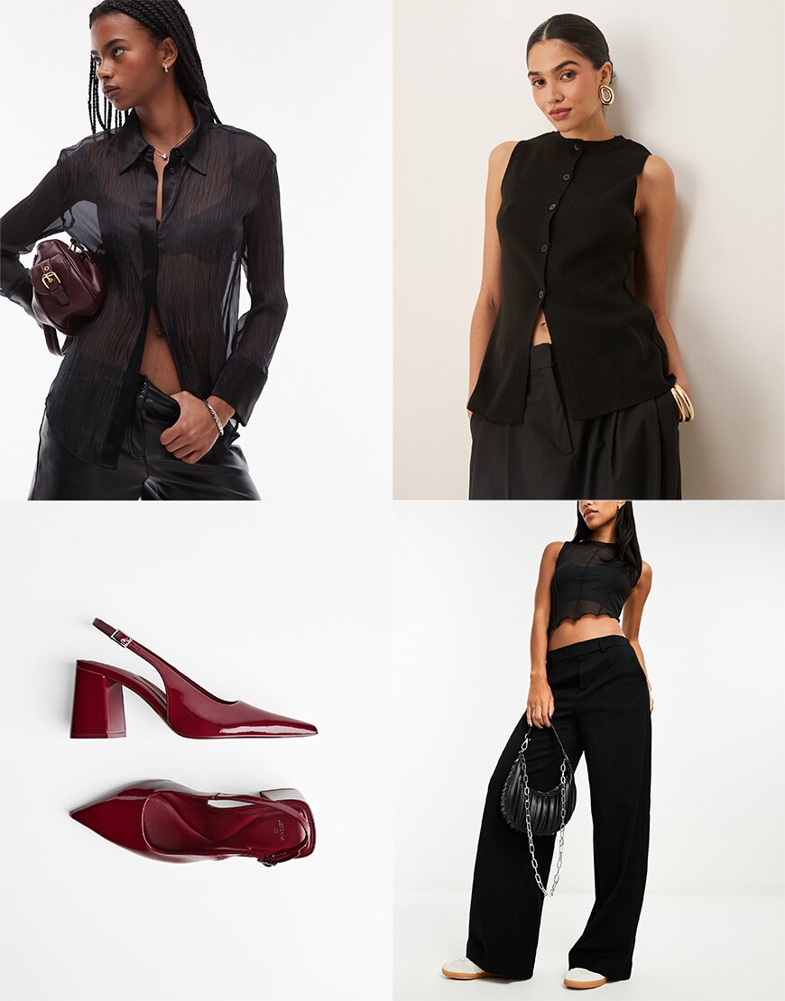 Collage of ASOS clothes