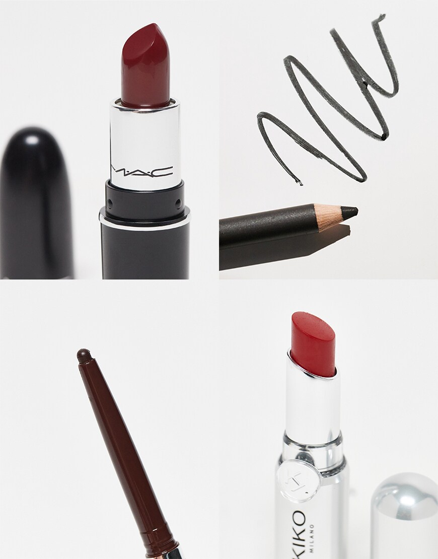 Collage of ASOS lip products