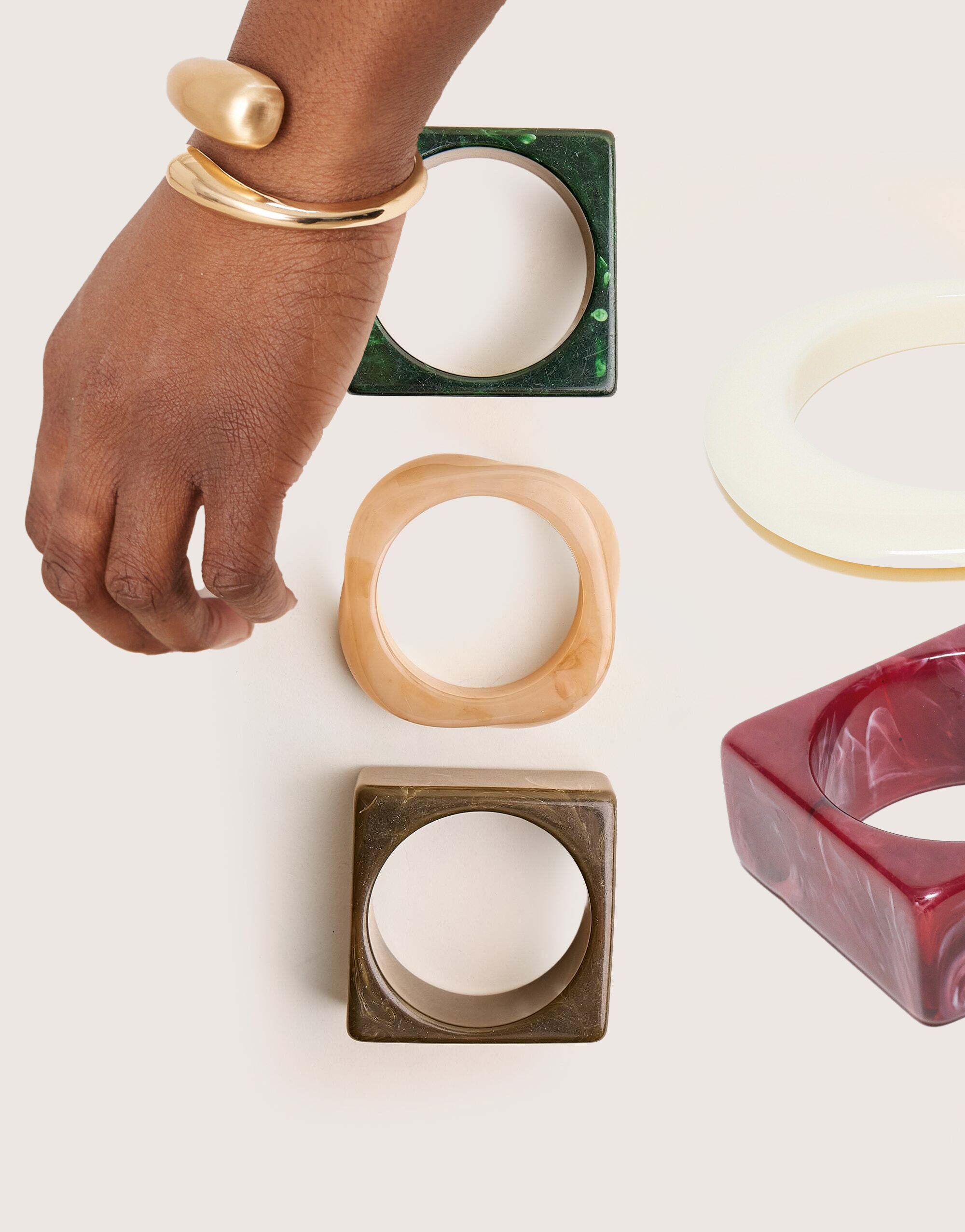 Collage of women wearing bold ASOS bracelets | ASOS Style Feed