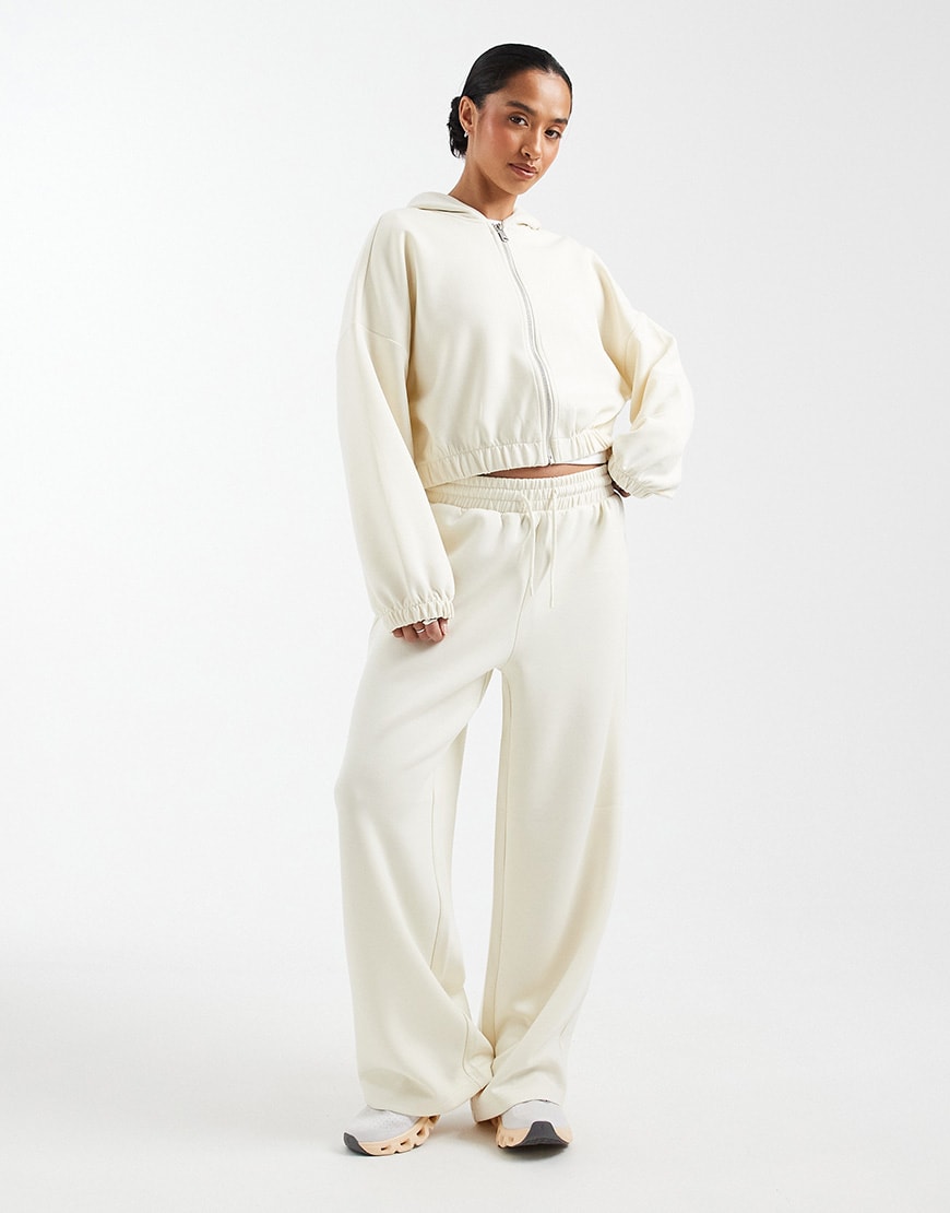 ONLY Petite soft touch hoodie & joggers co-ord in cream | ASOS Style Feed