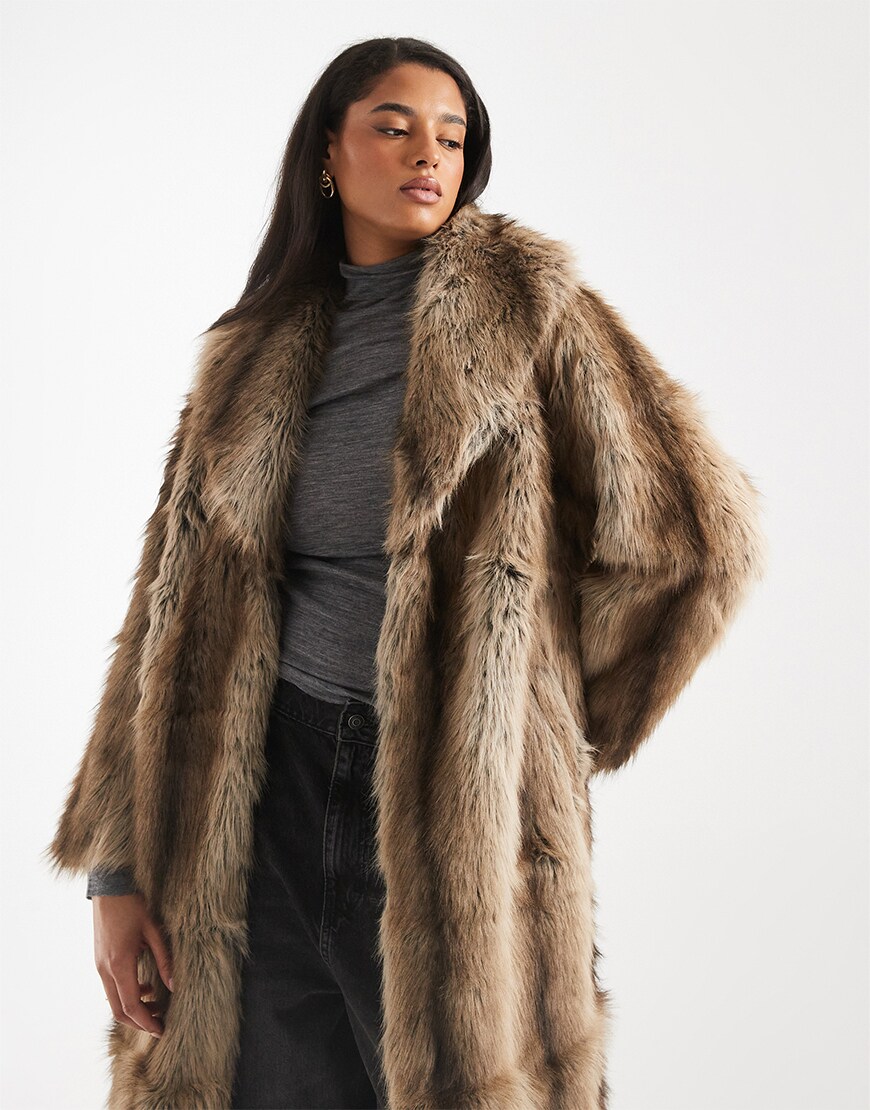Brown fur coat
