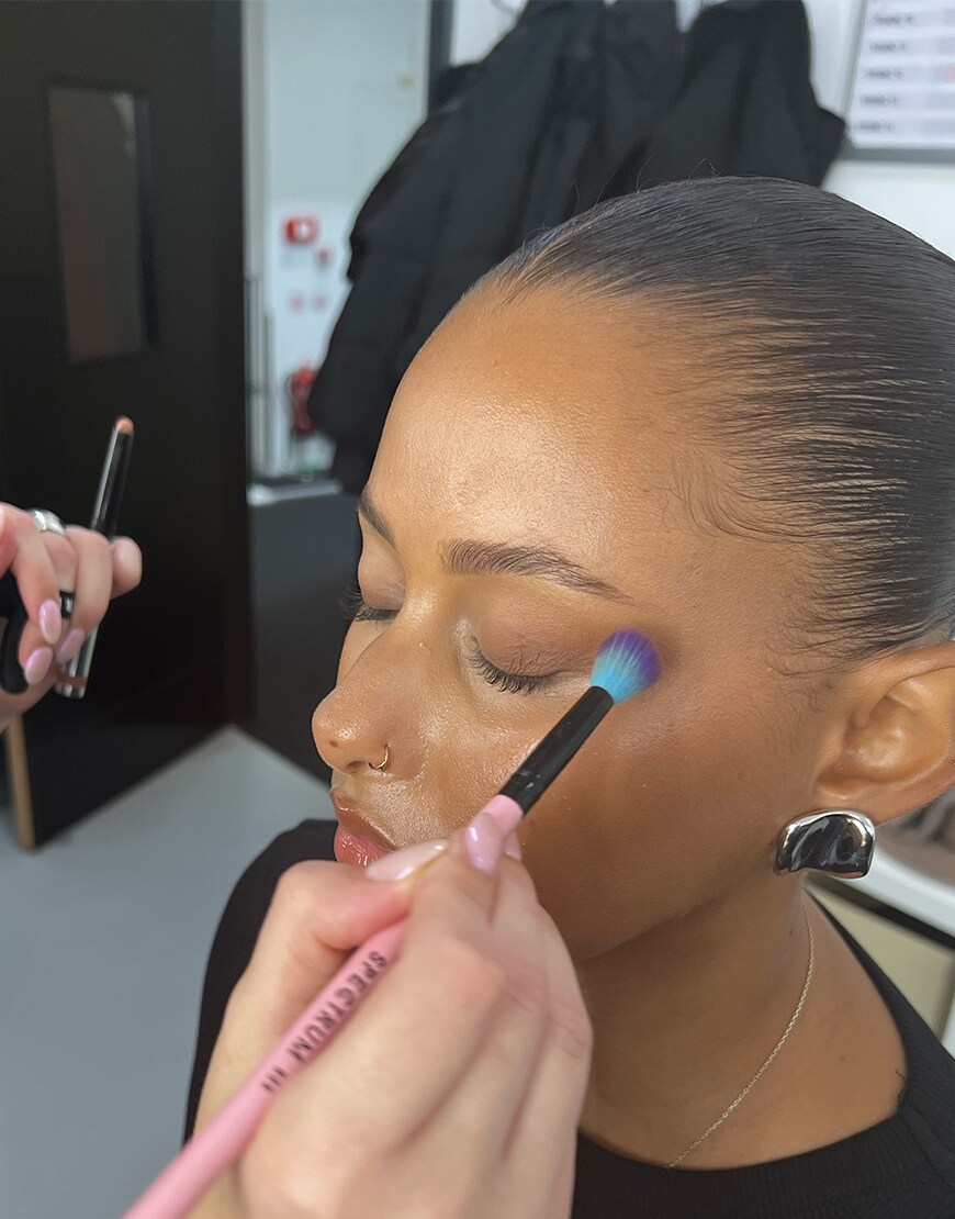 Aneesa Getting Her Makeup Done