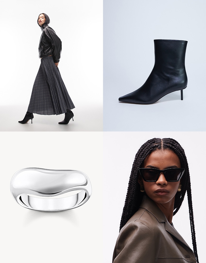 Checked maxi skirt outfit