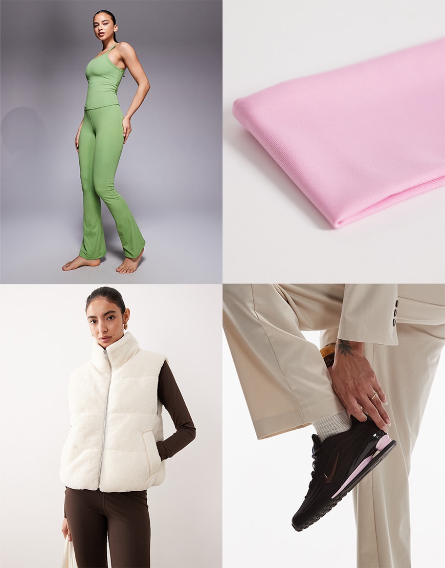 Collage of ASOS activewear