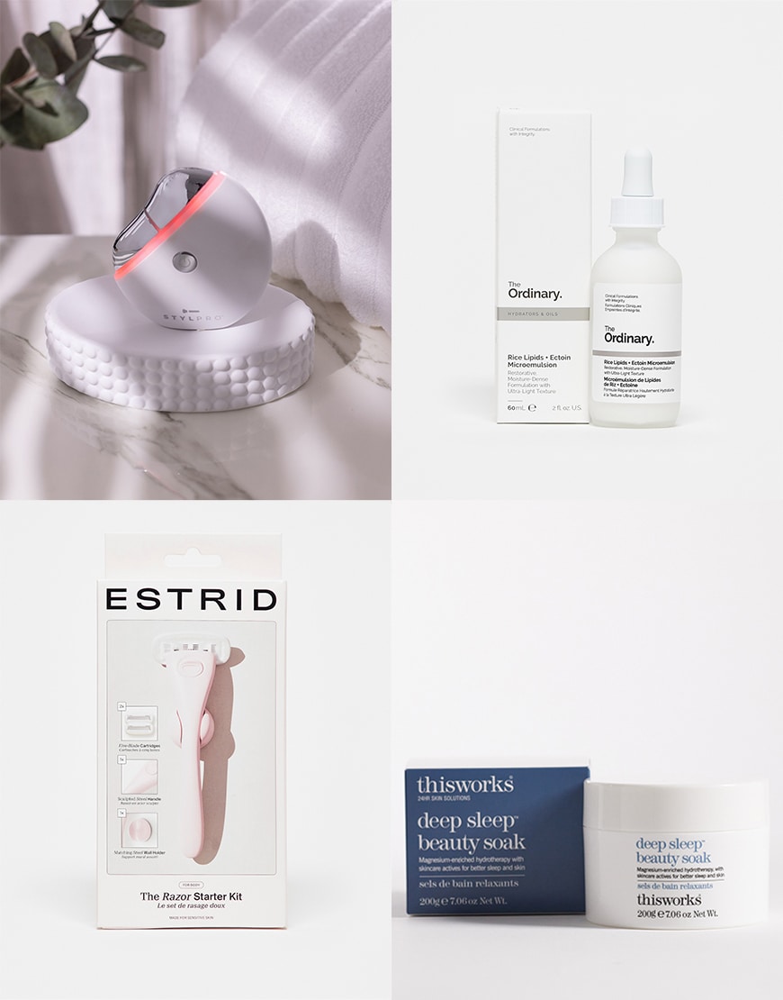 Collage of ASOS skincare