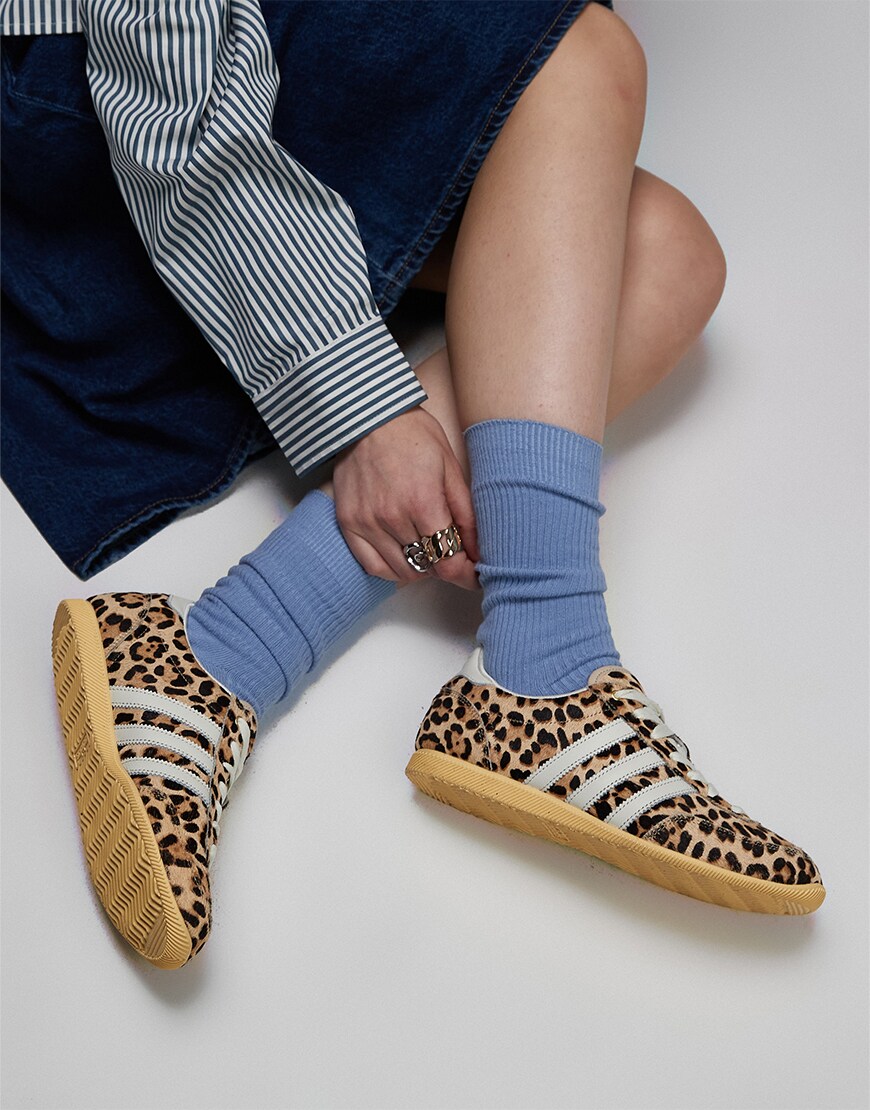 Leopard-print adidas Japan trainers