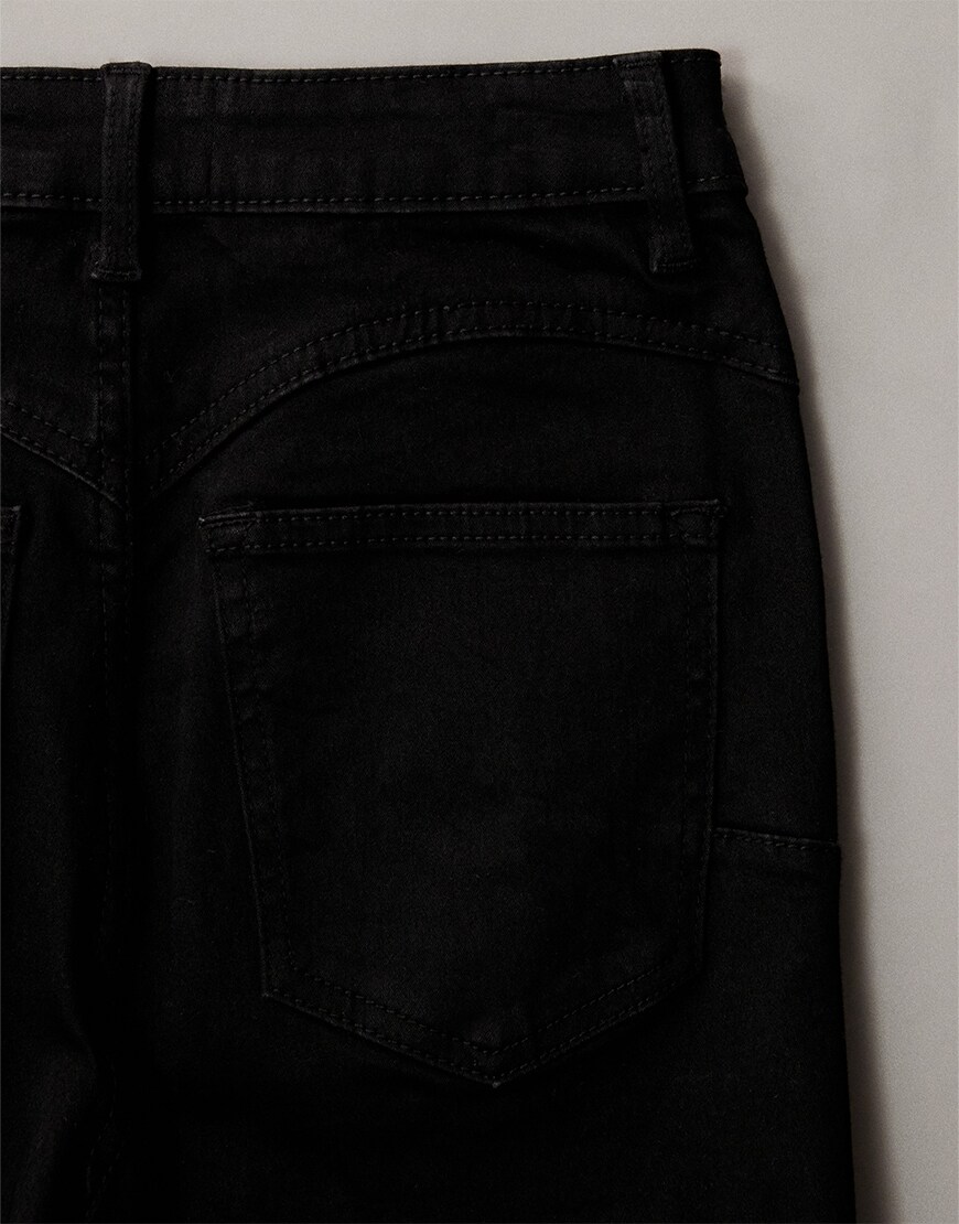 Close-up of black jeans