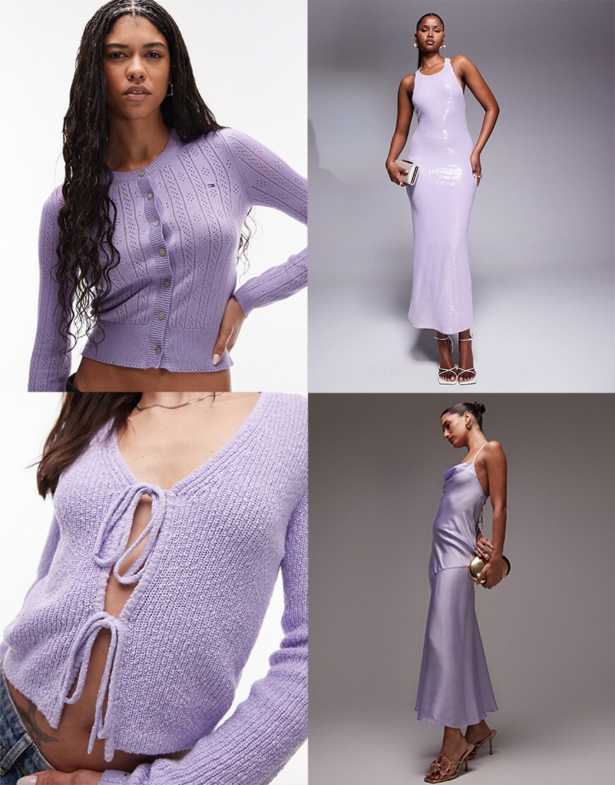 Lilac Dresses and Cardigans