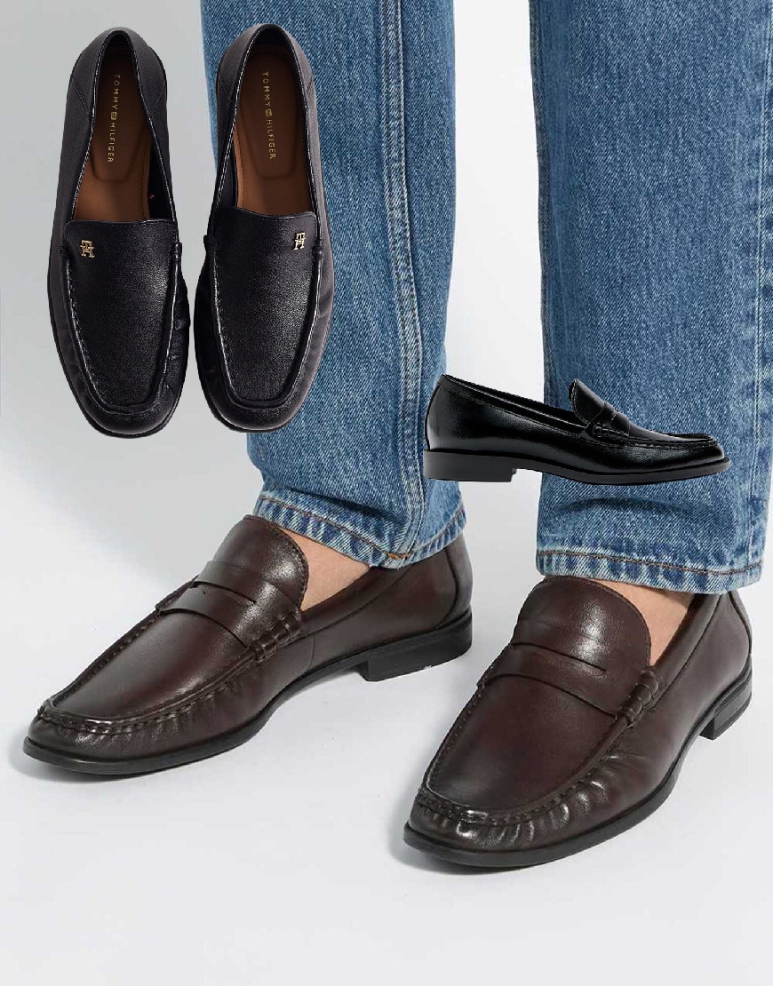 Collage of ASOS loafers | ASOS Style Feed