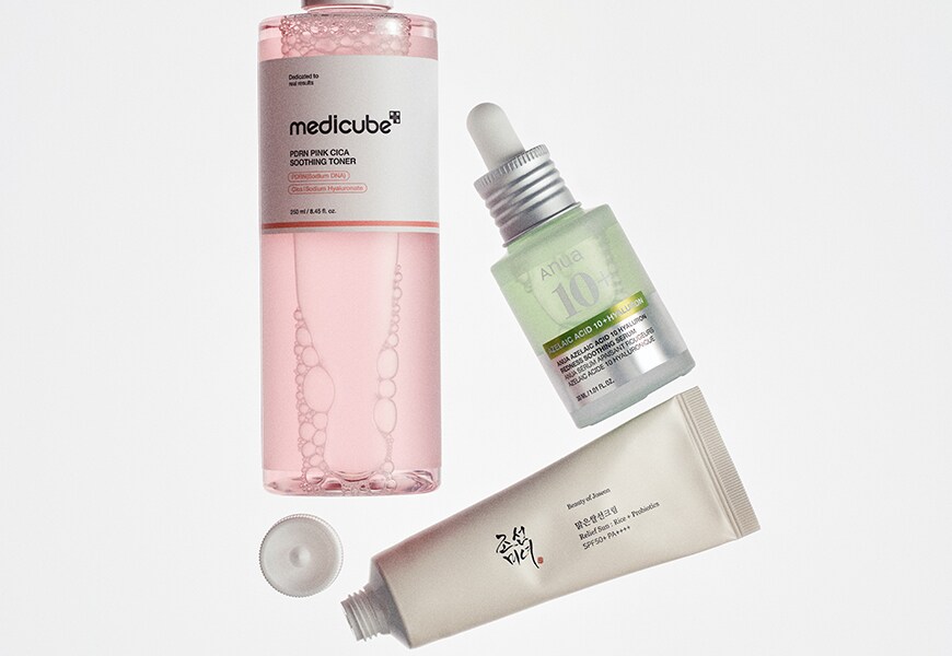 Three Korean skincare products