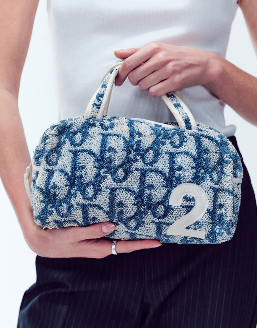 Vintage Dior monogram terry cloth handbag | ASOS Style Feed