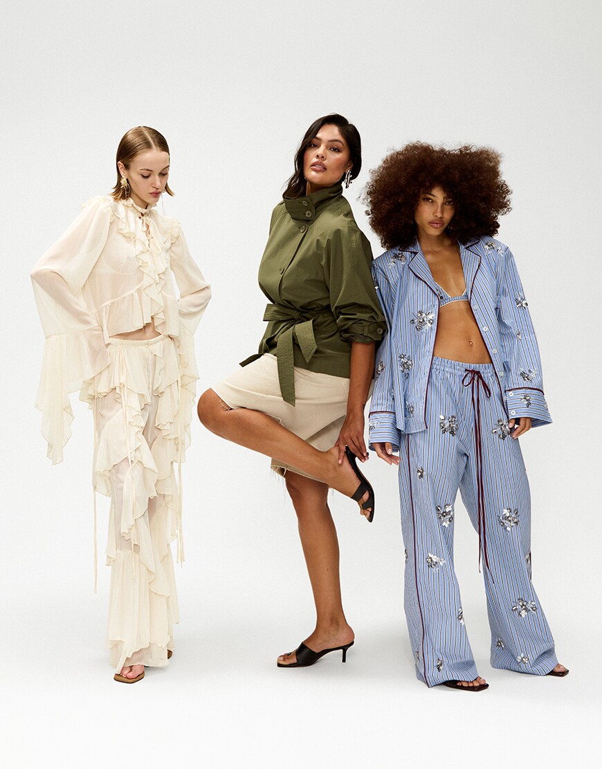 Three women posing