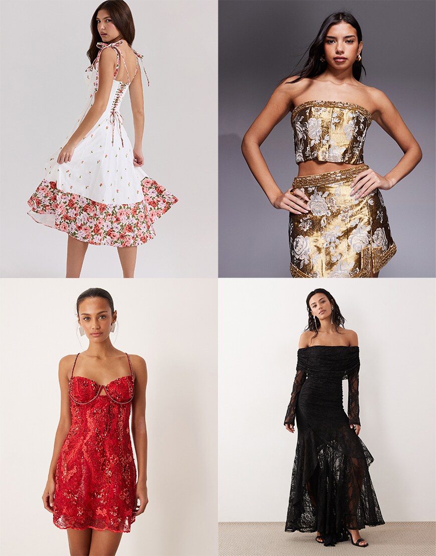 Collage of ASOS occasionwear