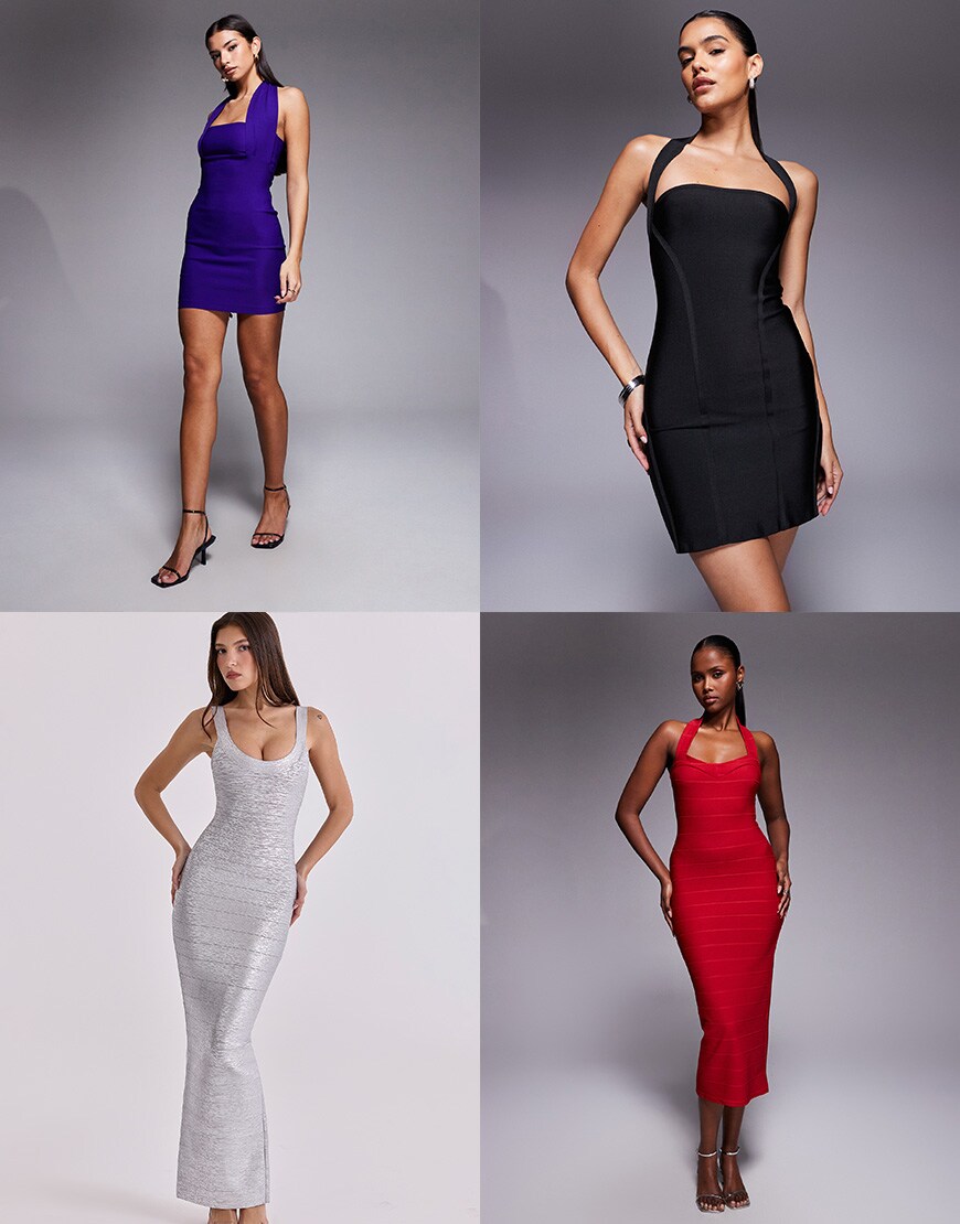 difference between bodycon and bandage dress NIYA BANDAGE DRESS