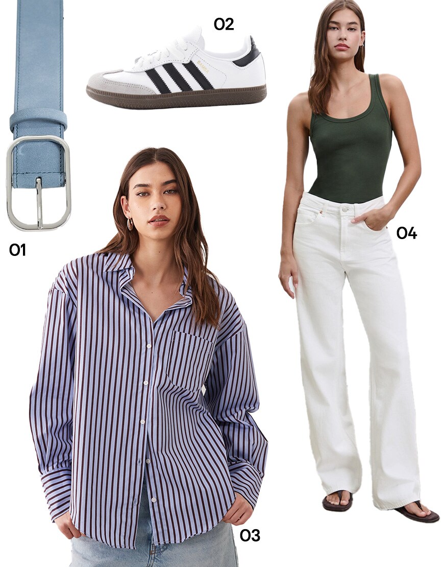white wide leg trousers collage|ASOS Style Feed