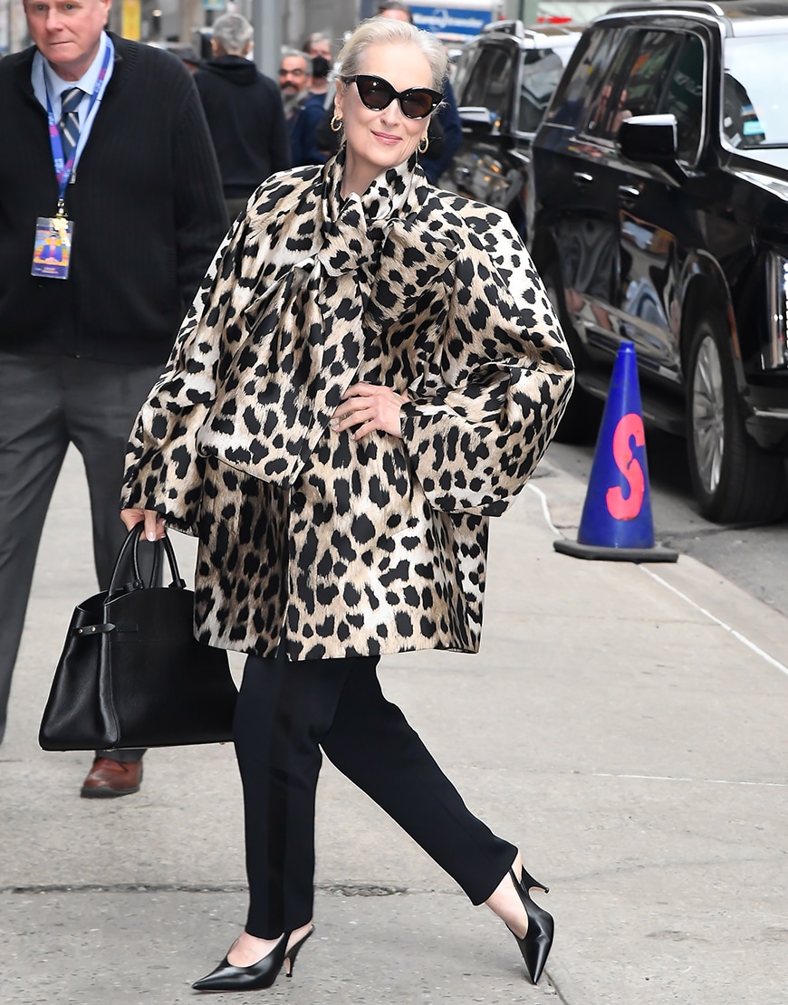 meryl streep wearing leopard print coat|ASOS Style Feed