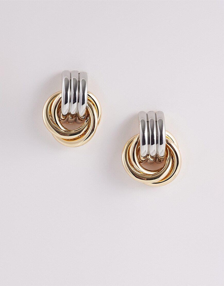 gold and silver earrings|ASOS Style Feed